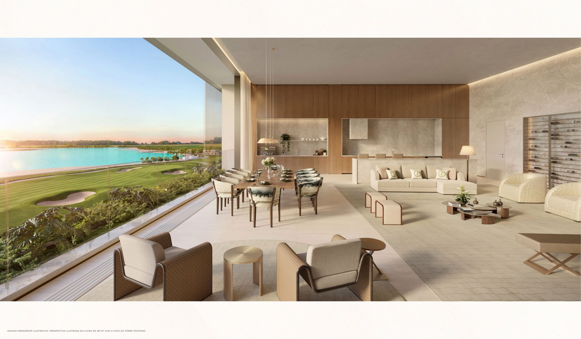 APARTAMENTO — LIVING PANORÂMICO — Heritage Riviera