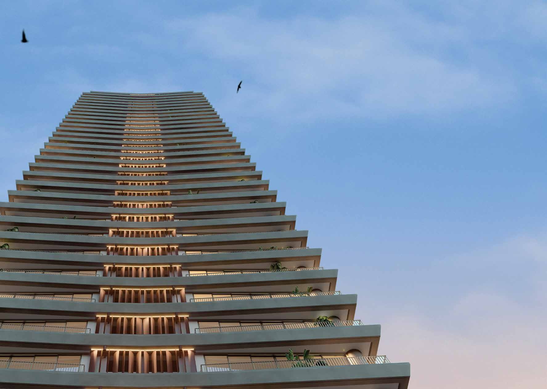 Voo fachada — mais de 100 m de altura — Lindenberg Vista Brooklin, São Paulo