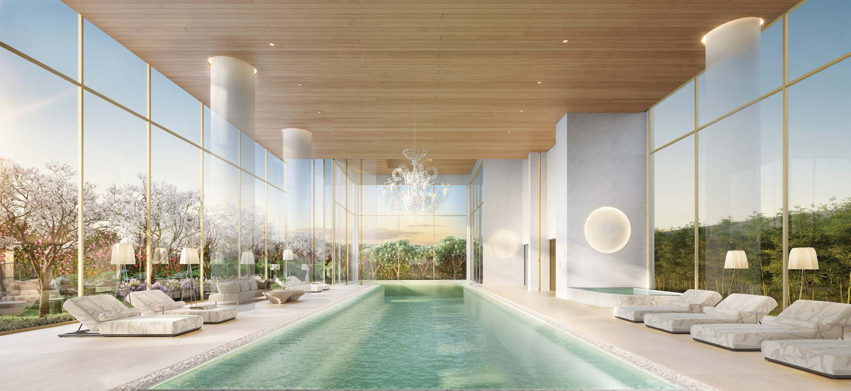 Piscina coberta com raia de 25 m — Zen, Cyrela & YOO, São Paulo