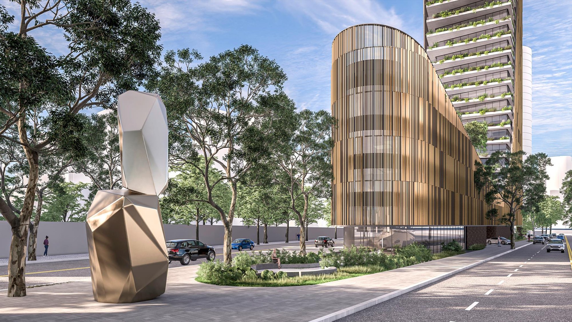 Térreo com obra de arte — 280 Art Boulevard, São Paulo