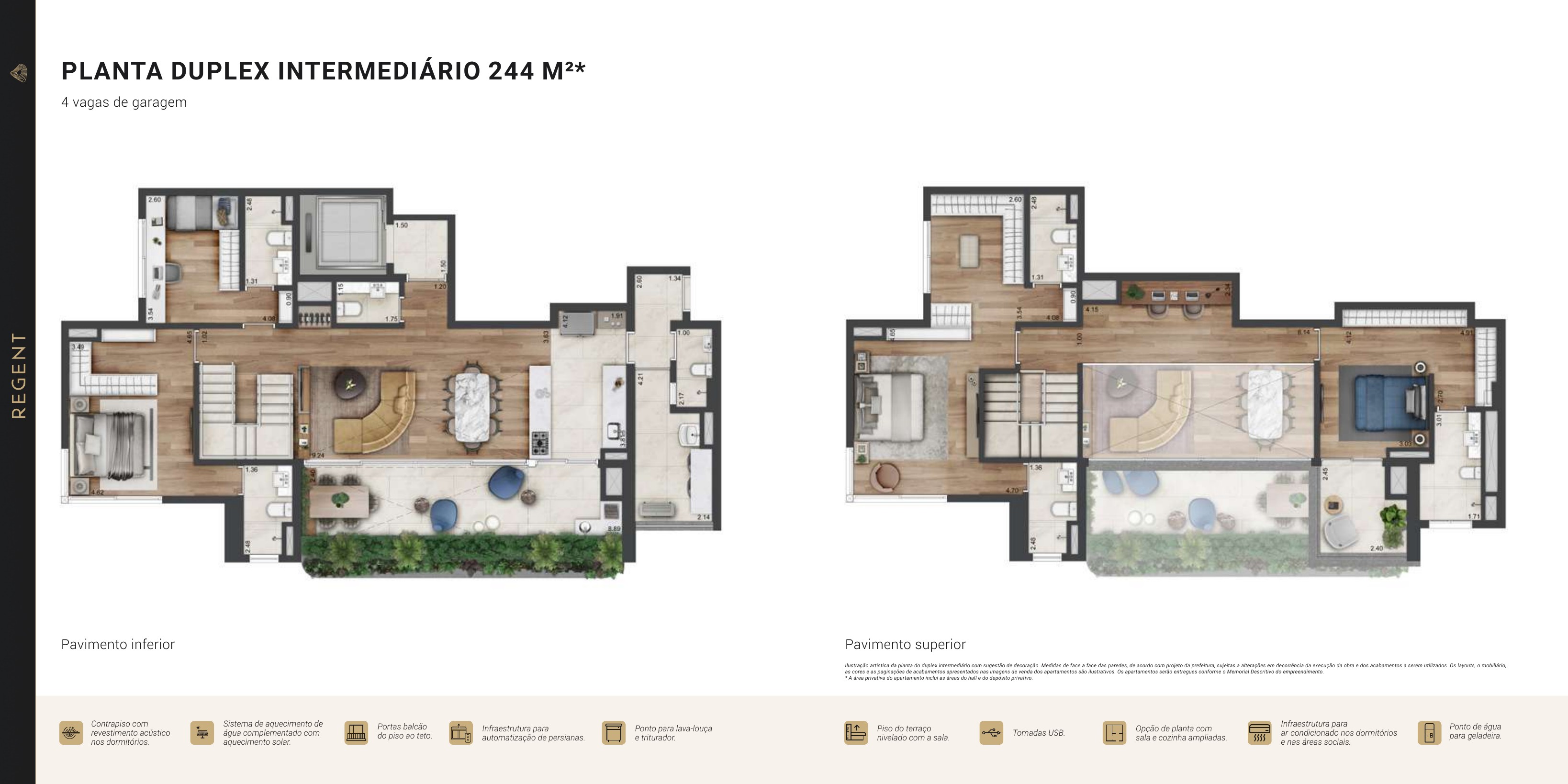 Planta oficial de 244 m² do Parque Global