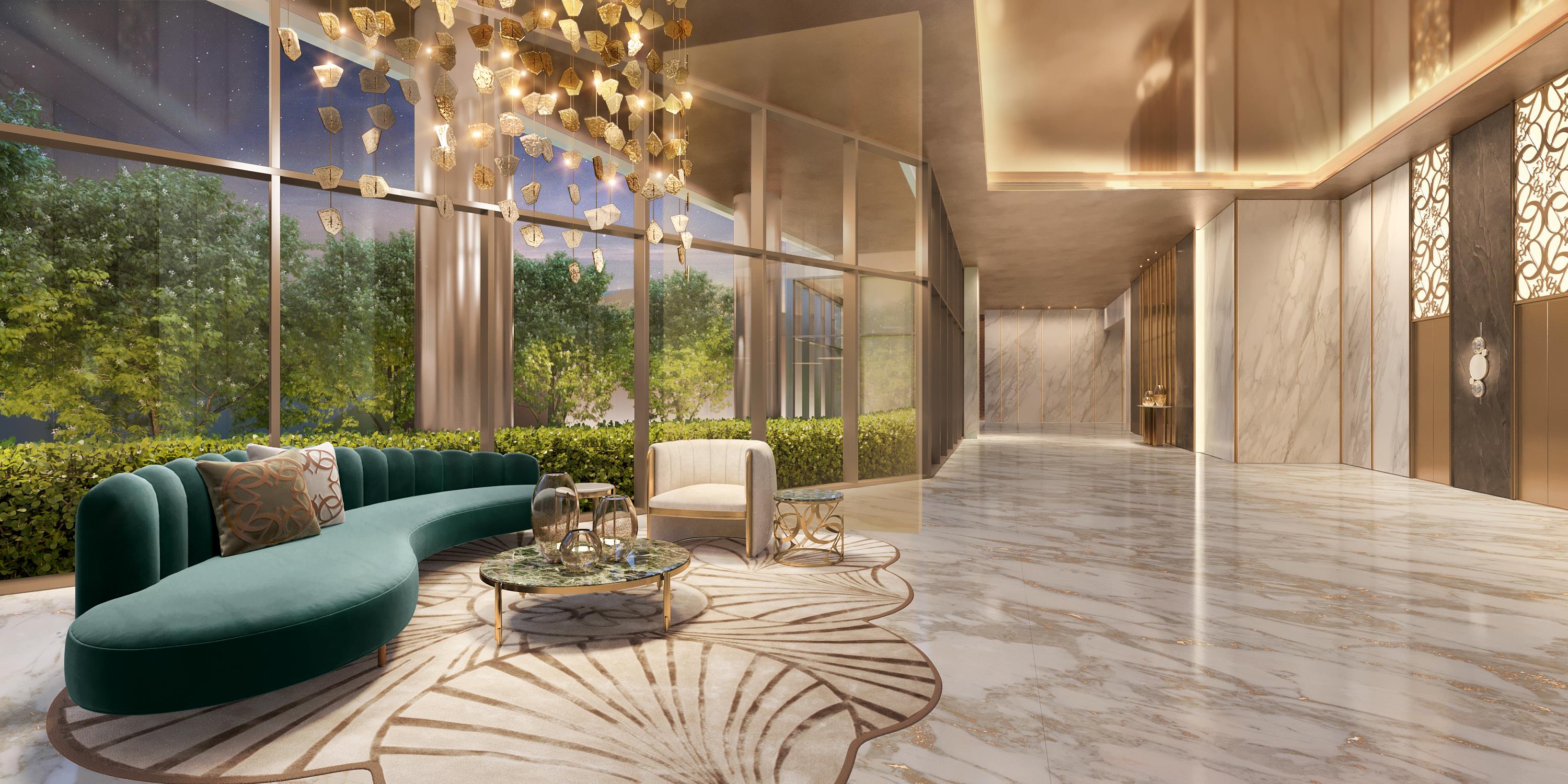 Lobby residencial — Torre 2 — Saffire by Elie Saab, Ibirapuera