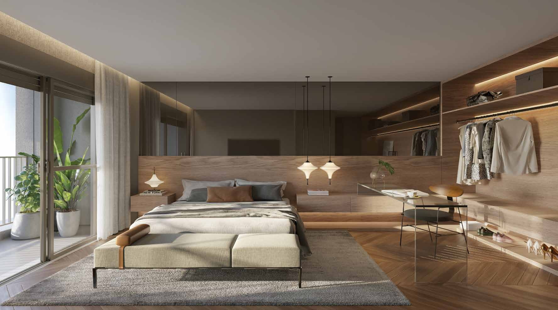 Suíte master do apto. de 261 m² — Lindenberg Vista Brooklin, São Paulo