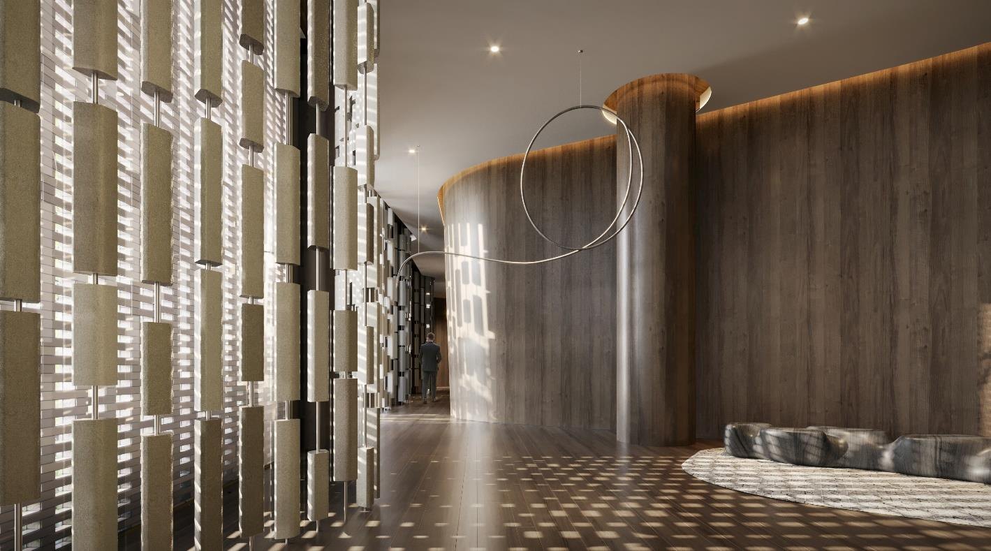Lobby com pé-direito duplo — 280 Art Boulevard, São Paulo
